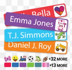 Colortime Icons - Classic Kids Labels Horizontal Emoji,Emoji Water Bottle Labels