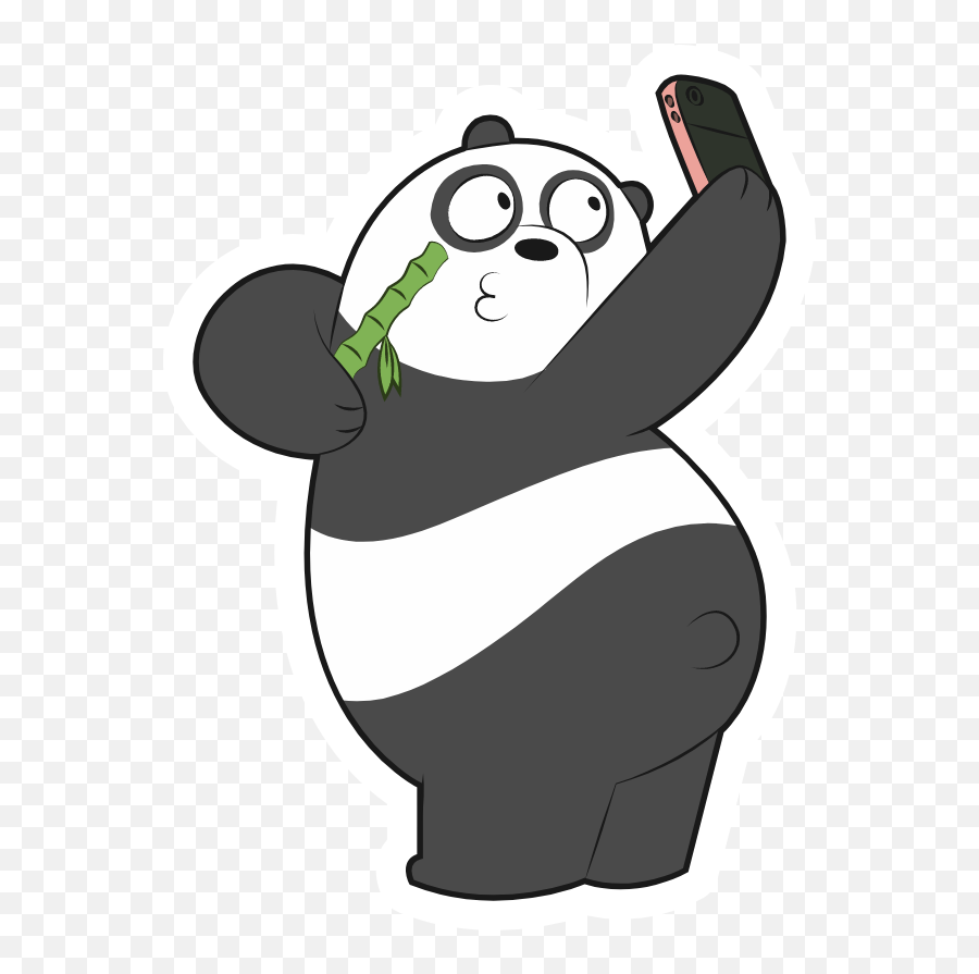 We Bare Bears Panda Selfie Sticker We Bare Bears Bare - We Bare Bears Panda Emoji,We Bare Bears Emoji