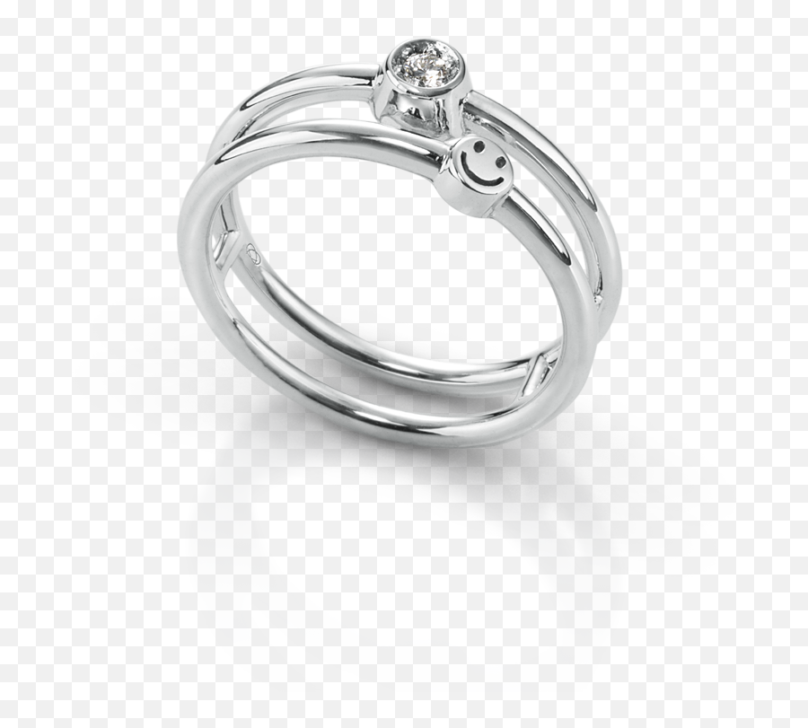 Smiley Double Ring - Ananta Fine Jewelry Solid Emoji,Facebook Ring Emoticon
