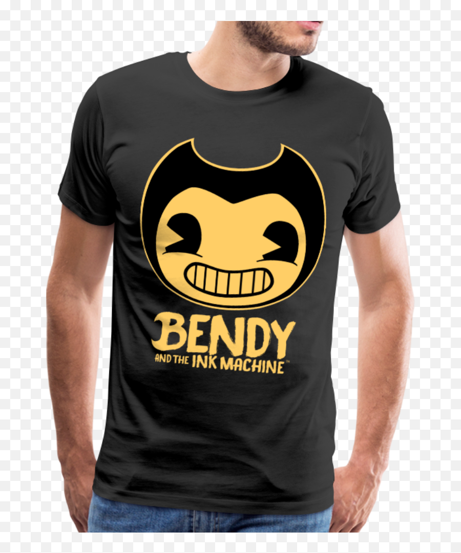 Bendy And The Ink Machine Logo T - Shirt Mens Coldplay Tshirts Emoji,Sinister Emoticon