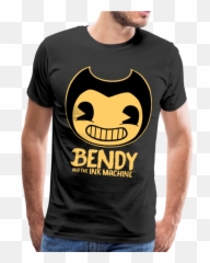 Bendy And The Ink Machine Logo T - Shirt Mens Coldplay Tshirts Emoji,Sinister Emoticon
