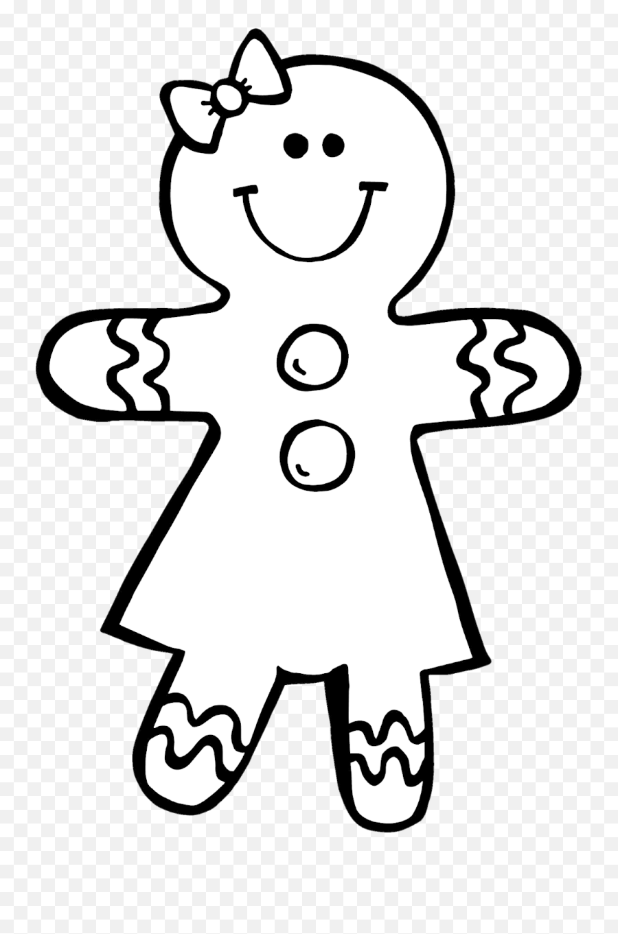 Gingerbread Boy And Girl Coloring Pages - Gingerbread Girl Coloring Page Emoji,Girl Emoji Coloring Pages