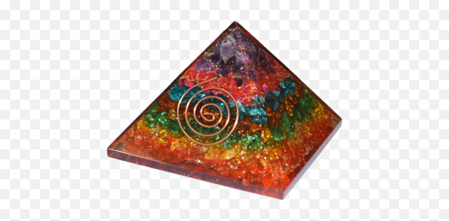 7 Chakra Layer Orgone Pyramid - 7 Chakra Pyramid Emoji,Orgonite Emotion