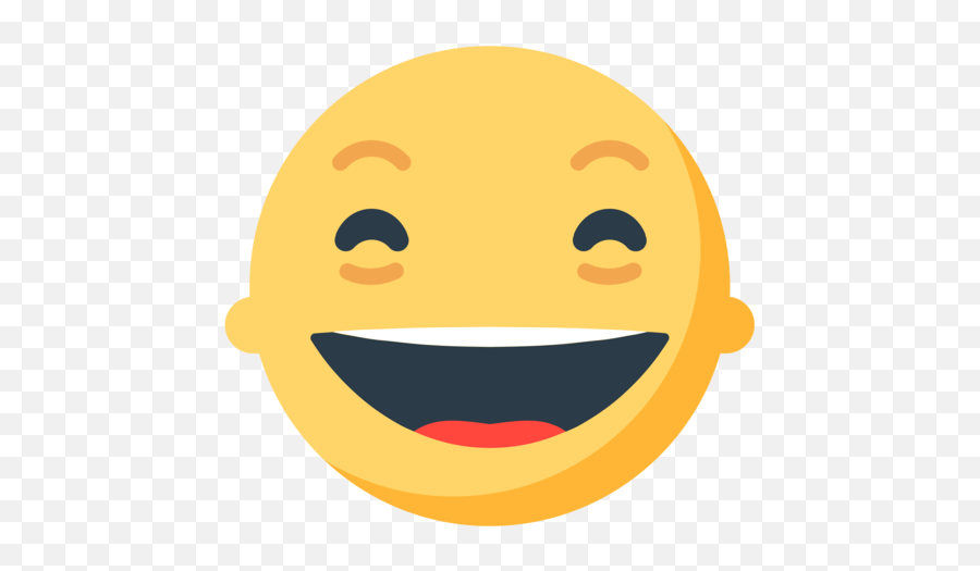 Grinning Face With Smiling Eyes Emoji - Closed Eye Open Mouth Smiling Emoji,Eyes Open Laughing Emoji