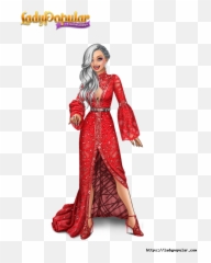 Forum - Lady Popular Emoji,Guess Up Emoji Lady In Red Dress And A Queen