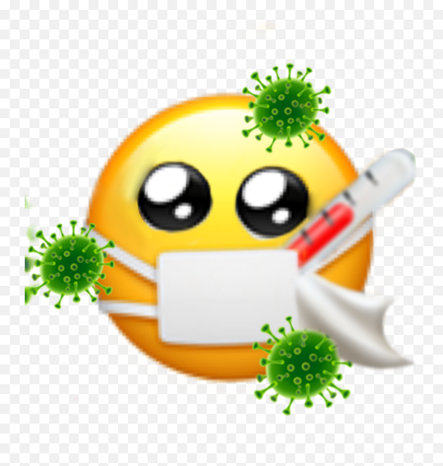 Corona Covid19 Krank Emoji Sticker By Die Bestis Cool - Green Corona Png,Emojis To Show Someone Died