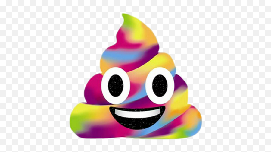 Download Hd Freetoeditpopo Emoji Colorfulremixit Emojis - Unicorn Poo Emoji,Rainbow Emoji