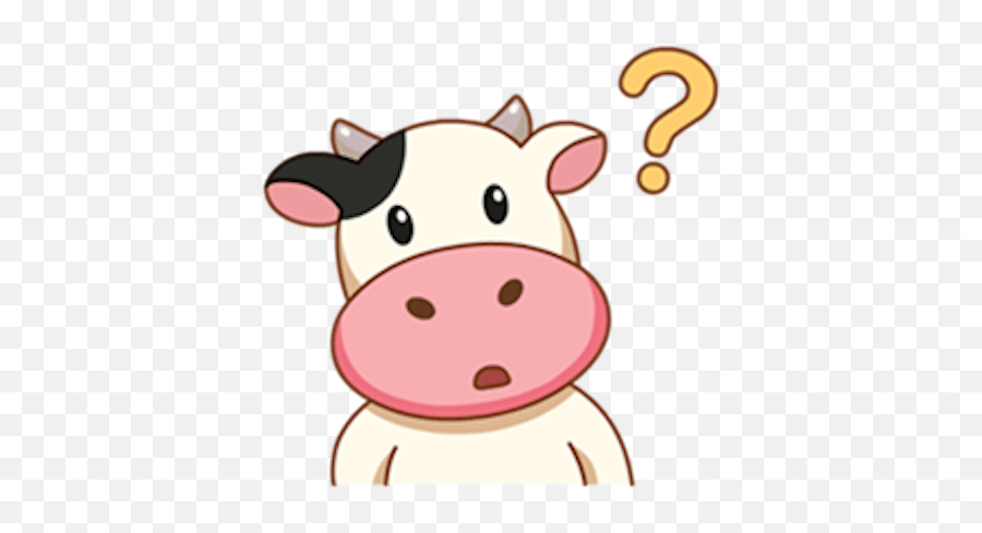 Milk Cow Vol 2 By Van Khanh Nguyen - Cute Cow Sticker Transparent Emoji,What Do Emojis Really Nean