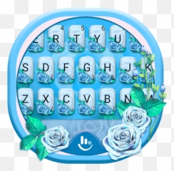 Blue Crystal Rose Keyboard Theme - Flower Theme Apk Download Garden Roses Emoji,Easter Egg Emoticons For Android