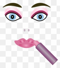 Eyelash Eye Face With Makeup Transparent Background - Makeup Images On Clip Art Emoji,Girl Eith Makeup Emoticon