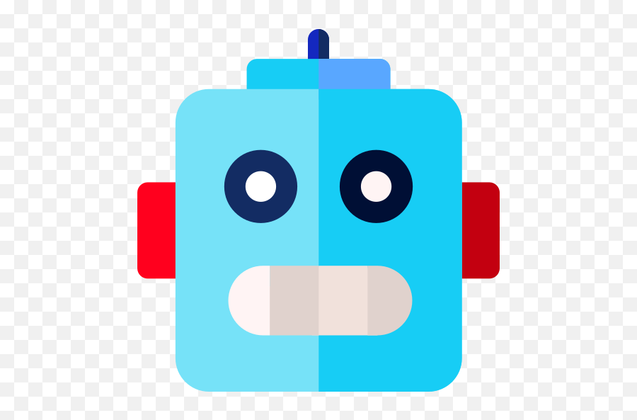 Robot - Dot Emoji,Robot Emoticon Surprise