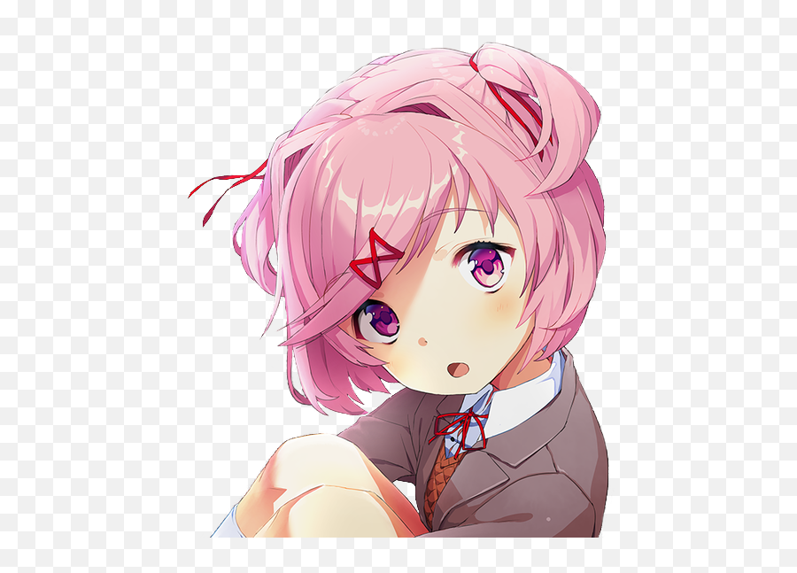 Download Oc Edited Mediai Cropped Out Natsuki For A Discord - Cute Anime Discord Emojis,Anime Emojis For Discord