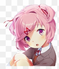 Download Oc Edited Mediai Cropped Out Natsuki For A Discord - Cute Anime Discord Emojis,Anime Emojis For Discord