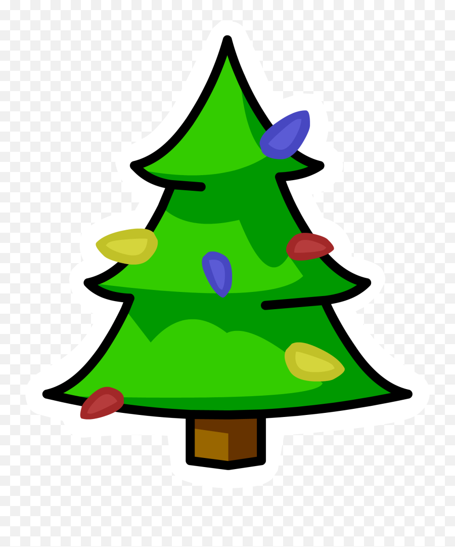 Christmas Tree Pin - Easy Christmas Tree Cartoon Emoji,Christmas Tree Emojis
