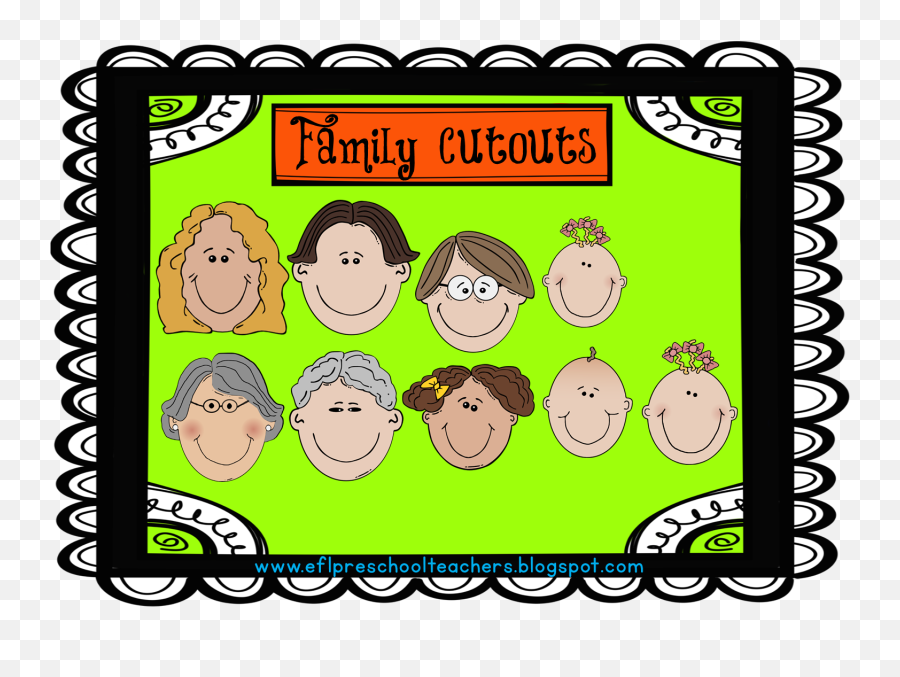 Eslefl Preschool Teachers Family Theme Ideas For Preschool Ela - Family Cut Outs For Preschool Emoji,Emotions Crafts For Preschoolers