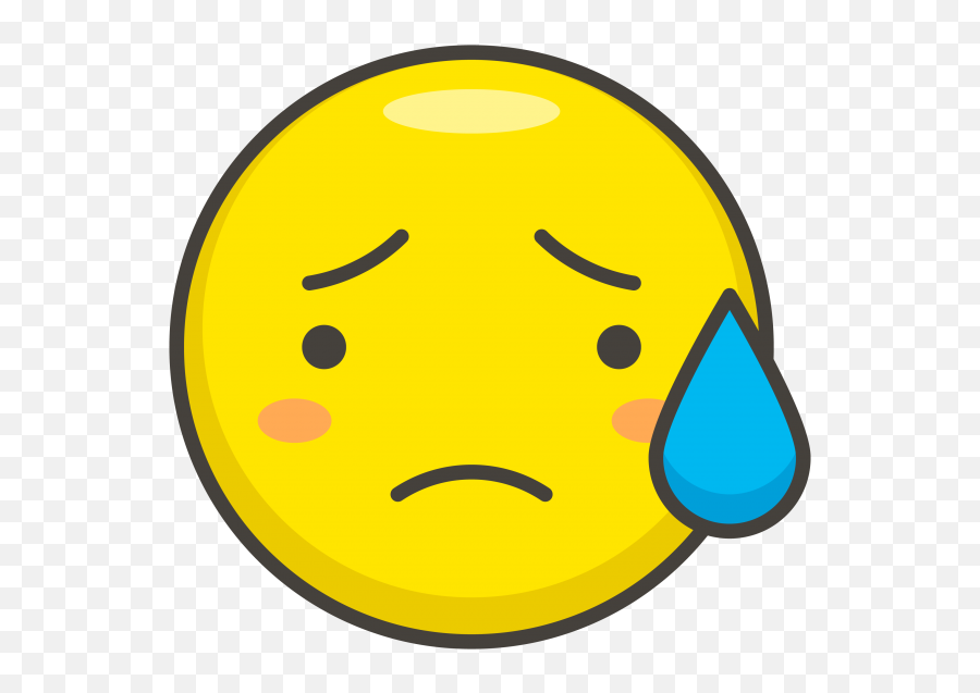 Sad But Relieved Face Emoji Clipart - Full Size Clipart Worry Face,Hugs Emoji