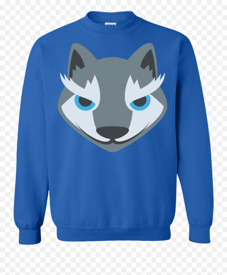 Wolf Face Emoji Sweatshirt - Ugly Christmas Sweater Bmw,Emoji 100 Sweatshirt