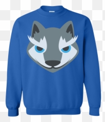 Wolf Face Emoji Sweatshirt - Ugly Christmas Sweater Bmw,Emoji 100 Sweatshirt