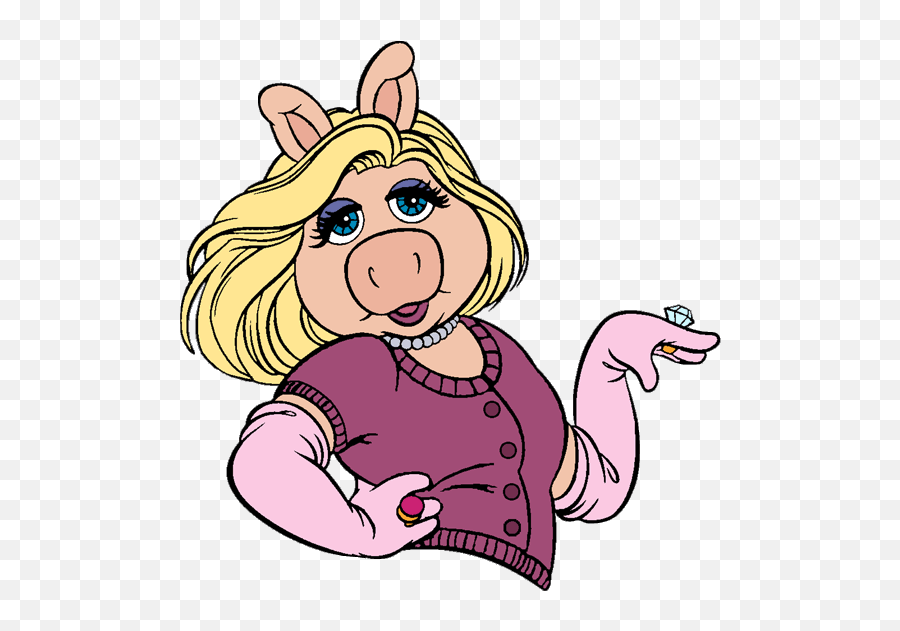 Library Of Miss Piggy Clipart Freeuse - Clip Art Miss Piggy Cartoon Emoji,Muppets Emojis Disney