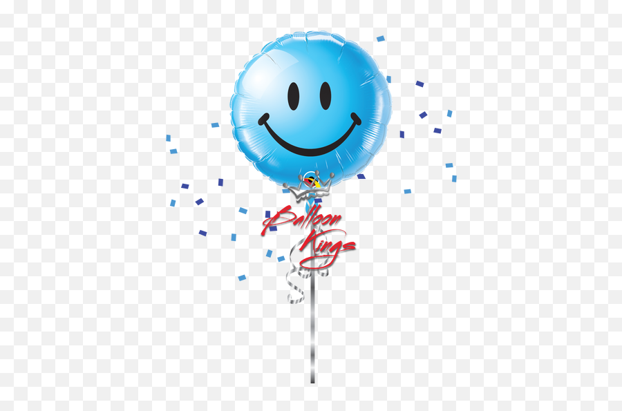 Smiley Face Blue - Blue Smiley Face Balloon Emoji,Ad Additional Emoticons To S4