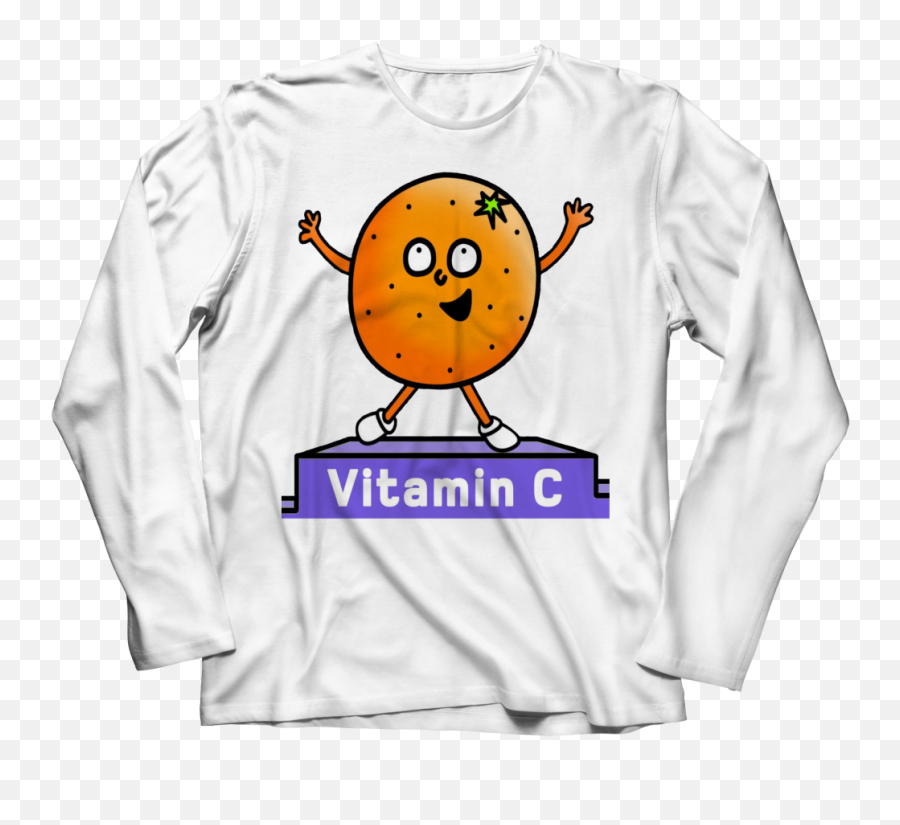 Long Sleeve Vitamin C Emoji,Plus Size Womens Emoticon Shirt 3x