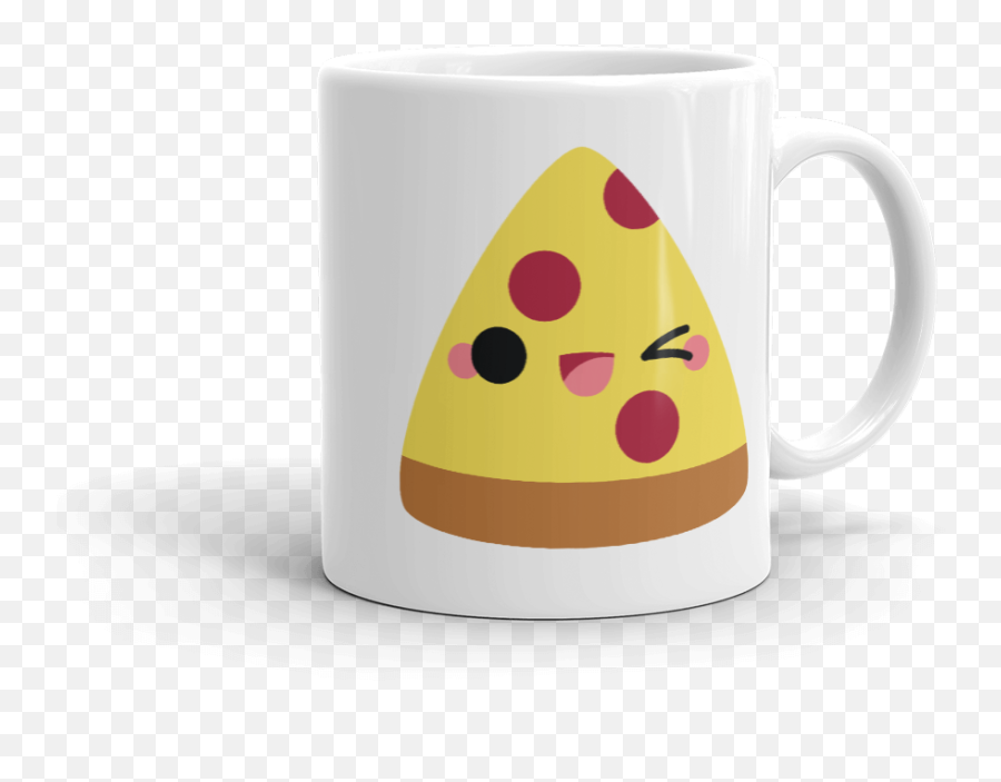 Cute Pizza Slice Mug - You Make Pizza Serveware Emoji,Mock Up Emoji