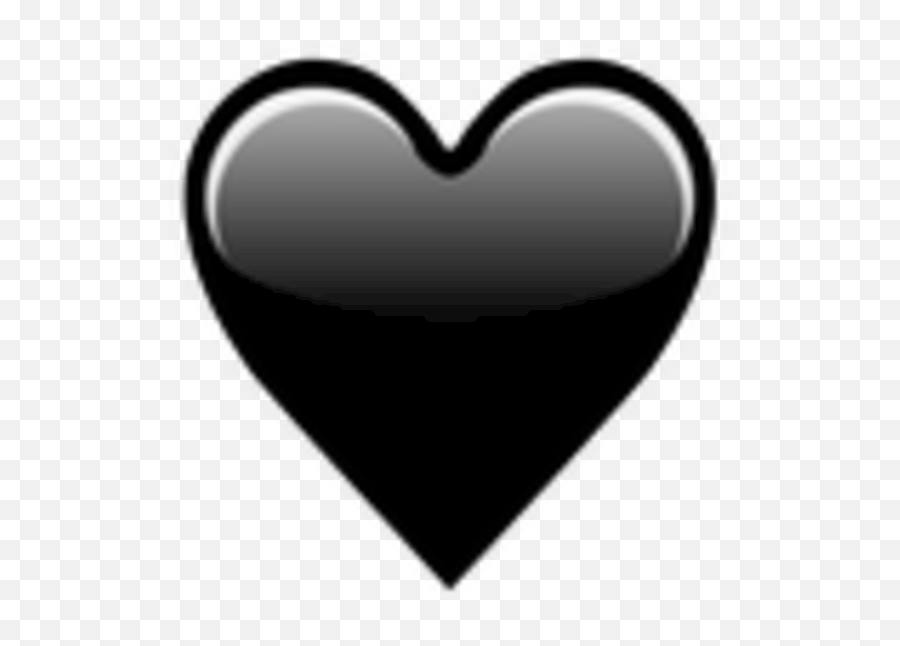 Cœur Noir Iphone Emoji Sticker - Black Heart Emoji Transparent Background,Emoji Coeur