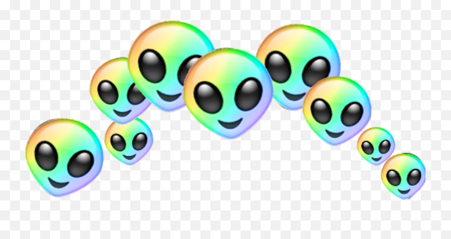 Sticker - Vapor Wave Alien Logo Sticker Emoji,Text Based Rainbow Emoticon