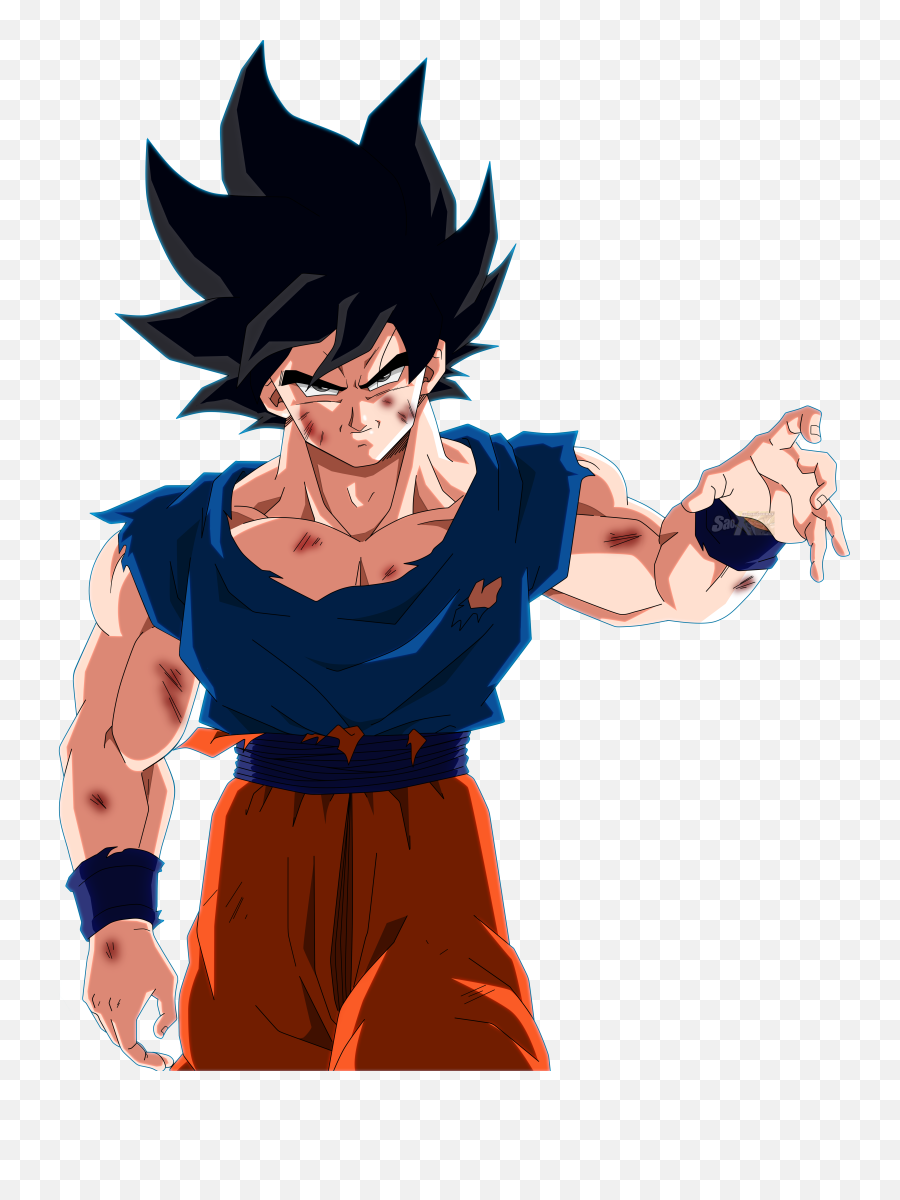 Ultra Instinct Black Hair Goku Holds Arm Up Render - Renders Emoji,Guy Wholidng Arms Out Emoticon