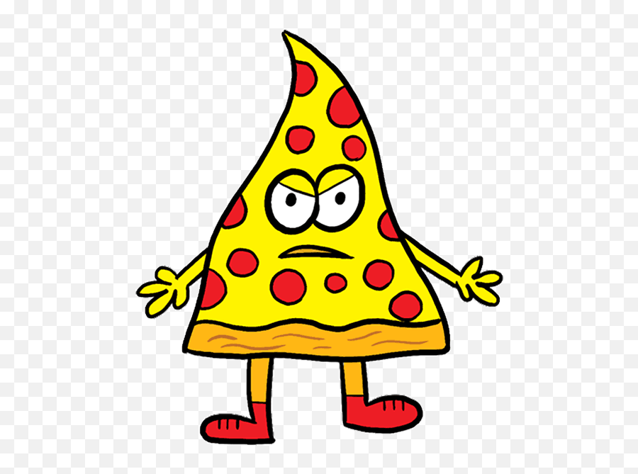 Pizza Friend By Jon Burgerman - Jon Burgerman Pizza Giphy Emoji,Pizza Emoji Hat