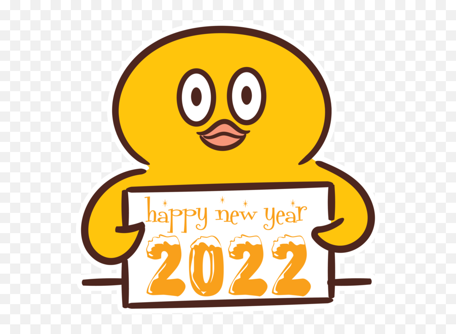 New Year Ducks Birds Beak For Happy New Year 2022 For New Emoji,Buird Emoticon