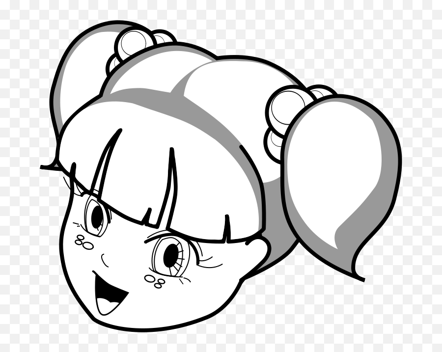 Free Clipart Anime Girl Outline Rygle Emoji,Anime Girl Emoticon