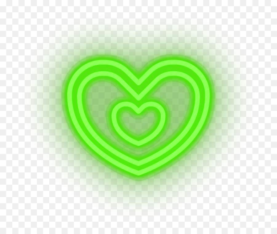 Heart Neon Sign - Valentine Day With Love Led Neon Decor Emoji,Green Heart Emoji