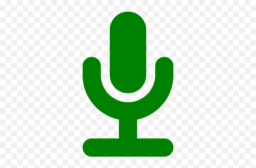 Green Microphone 4 Icon - Free Green Microphone Icons Emoji,Emoji Microphone2