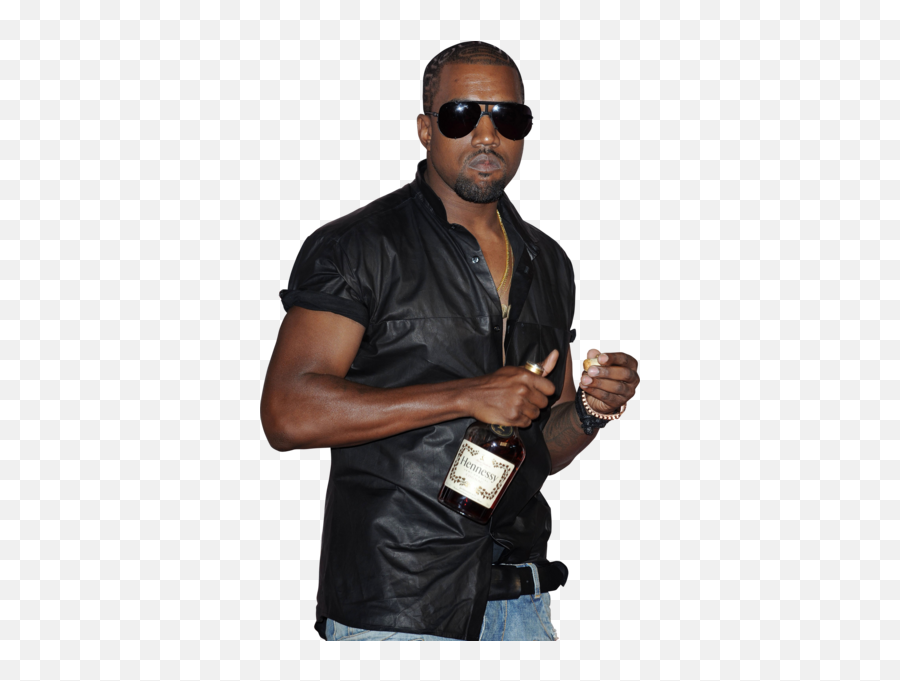 Kanye Holding Bottle Of Henny - Hq 1445x2279 Psd Emoji,Cool Emoji Holding Sunglasses