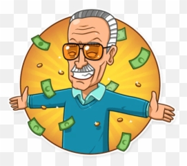 Incredible Stan Lee Stickers - Live Wa Stickers Emoji,Guz With Glasses Emoji