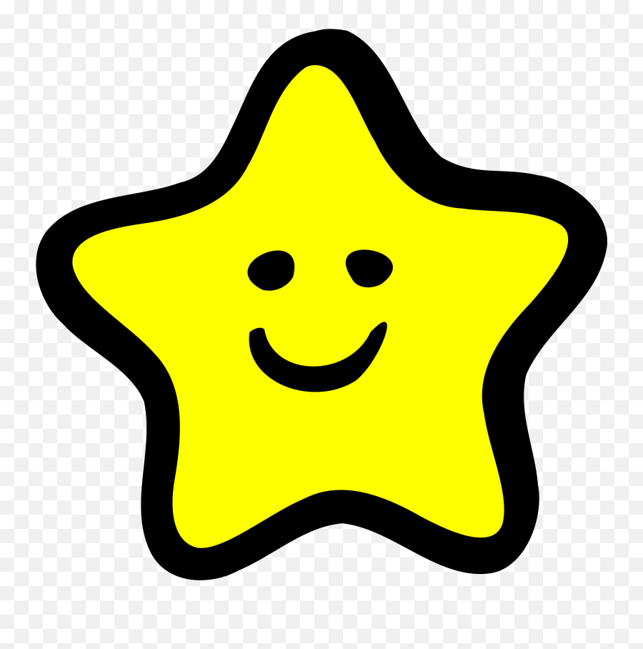 Clipart Stars Smiley Face Clipart - Happy Star Cartoon Png Emoji,Pentagram Emoji