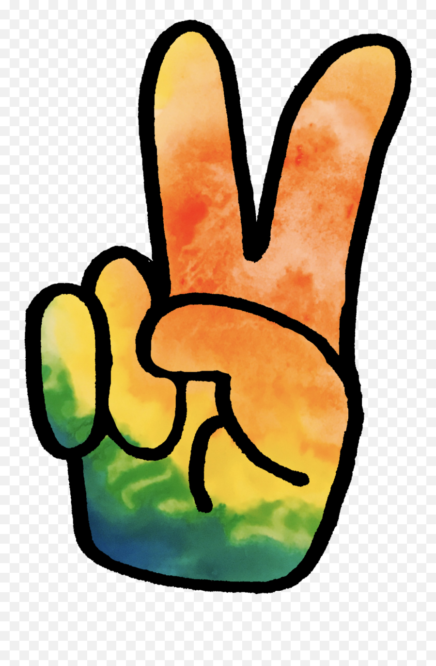 Peace Sign Hand - Tiedye Transparent Png Original Size Tie Dye Peace Sign Hand Clipart Emoji,Peace Emoji Transparent Background