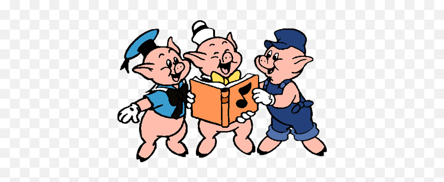 Image Result For The Three Little Pigs Clipart Three - Three Little Pigs Disney Png Emoji,Willy Wonka Emoticon