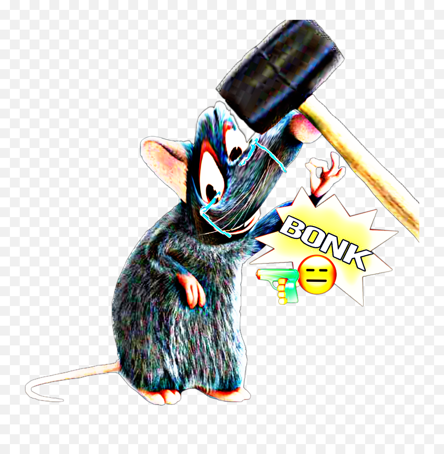 Ratatouille Bonk Sticker - Rat Emoji,Bonk Emoji Meme