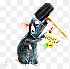 Ratatouille Bonk Sticker - Rat Emoji,Bonk Emoji Meme
