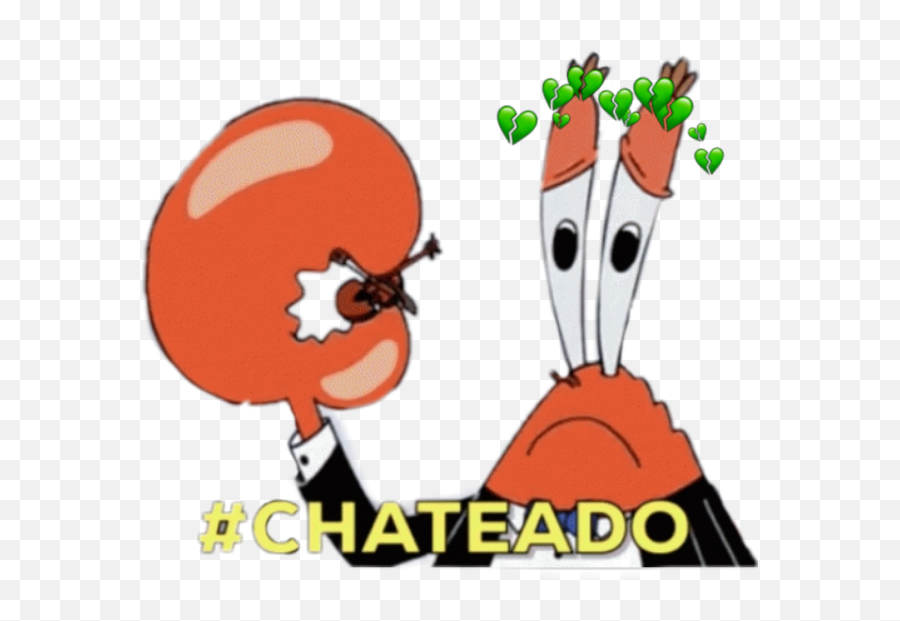 Sad Hearbroken Heart Tiara Sticker By Letícia - Mr Krabs Violin Emoji,Emoticons Chateados