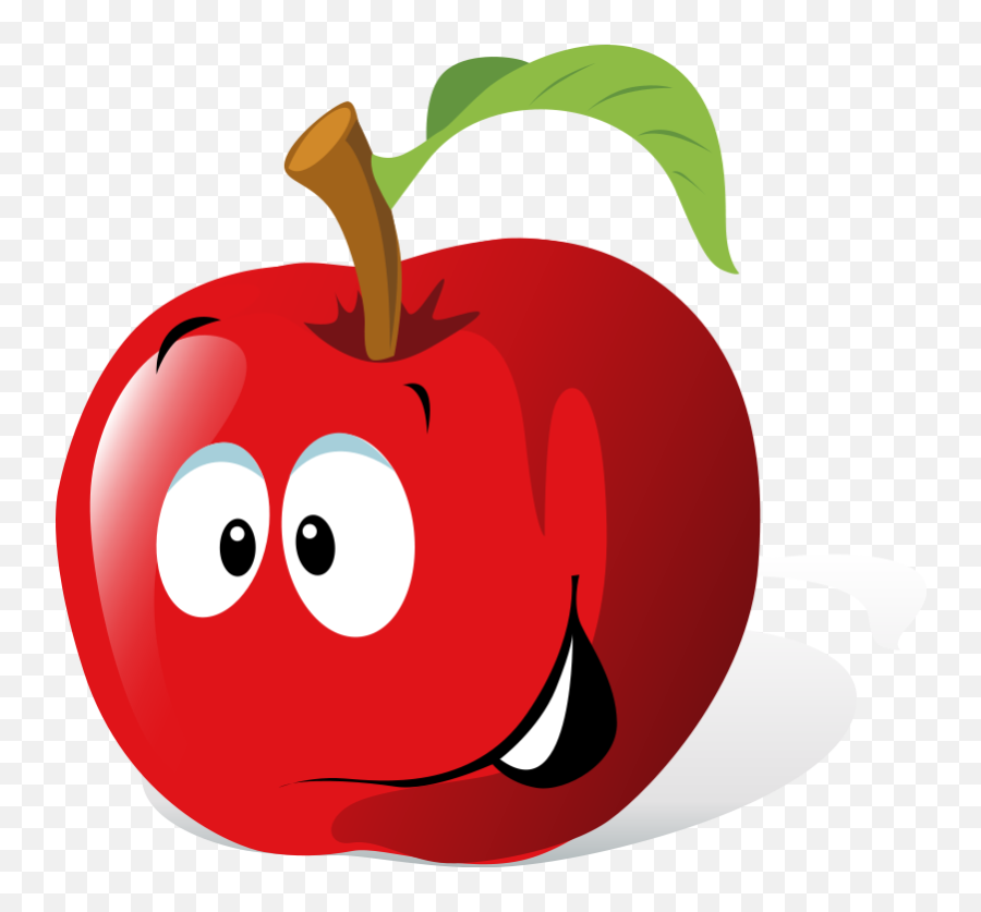 Funny Fruit Cartoon Clip Art - Clipart Fruits Cartoon Emoji,Emoticons Huruf