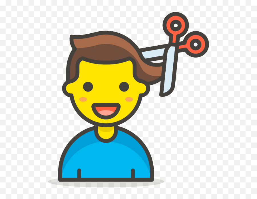 Man Getting Haircut Emoji Clipart - Man Tipping Hand Emoji Png,Haircutting Emojis