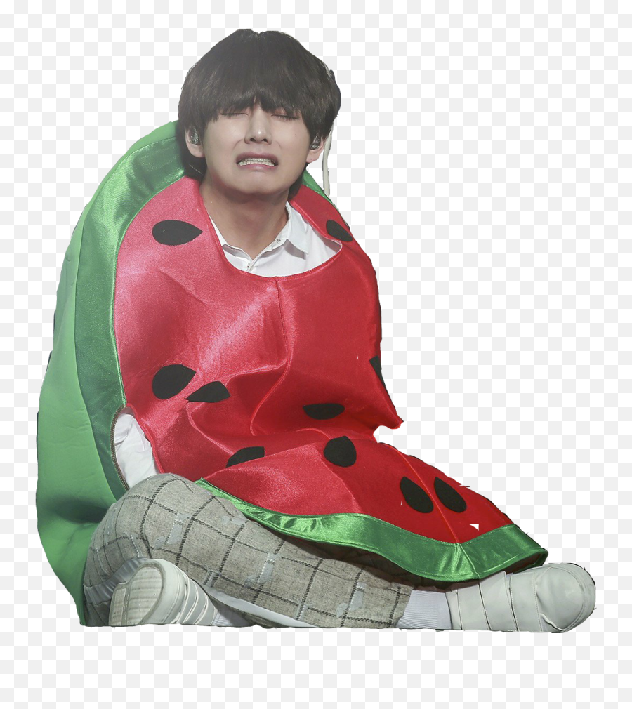 The Most Edited - Taehyung Watermelon Costume Emoji,Yeontan Emoticon
