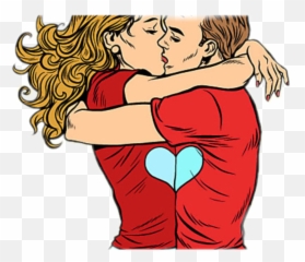 Couple Love Kissing Cartoon Sticker - Kissing Cartoon Emoji,Cartoon Couple Kissing Emojis