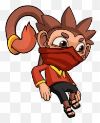 Nikita Wibisono Game Art Angbao Monkey - Monkey Cartoon Gif Ninja Emoji,Animated Emoticon Jumping For Joy