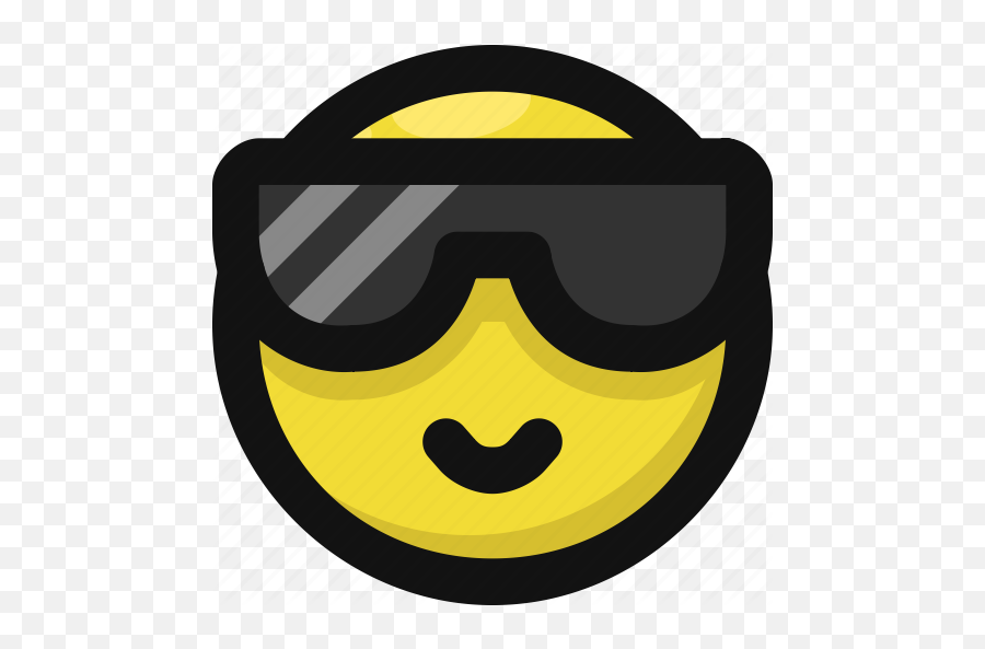 Cool Emoji Emoticon Feelings Happy Smileys Sunglasses Icon - Download On Iconfinder Yulan Huoyu Restaurant,Cool Emoji