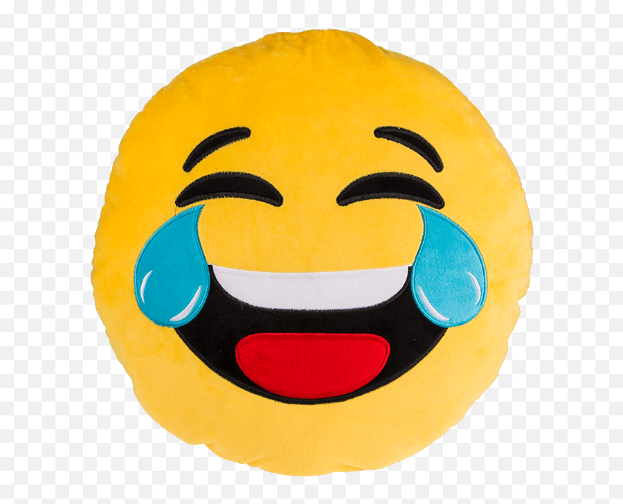 Laughing Emoticon Soft Toy Gadget And - Emoji Pillow Png,Laughing Emoticon