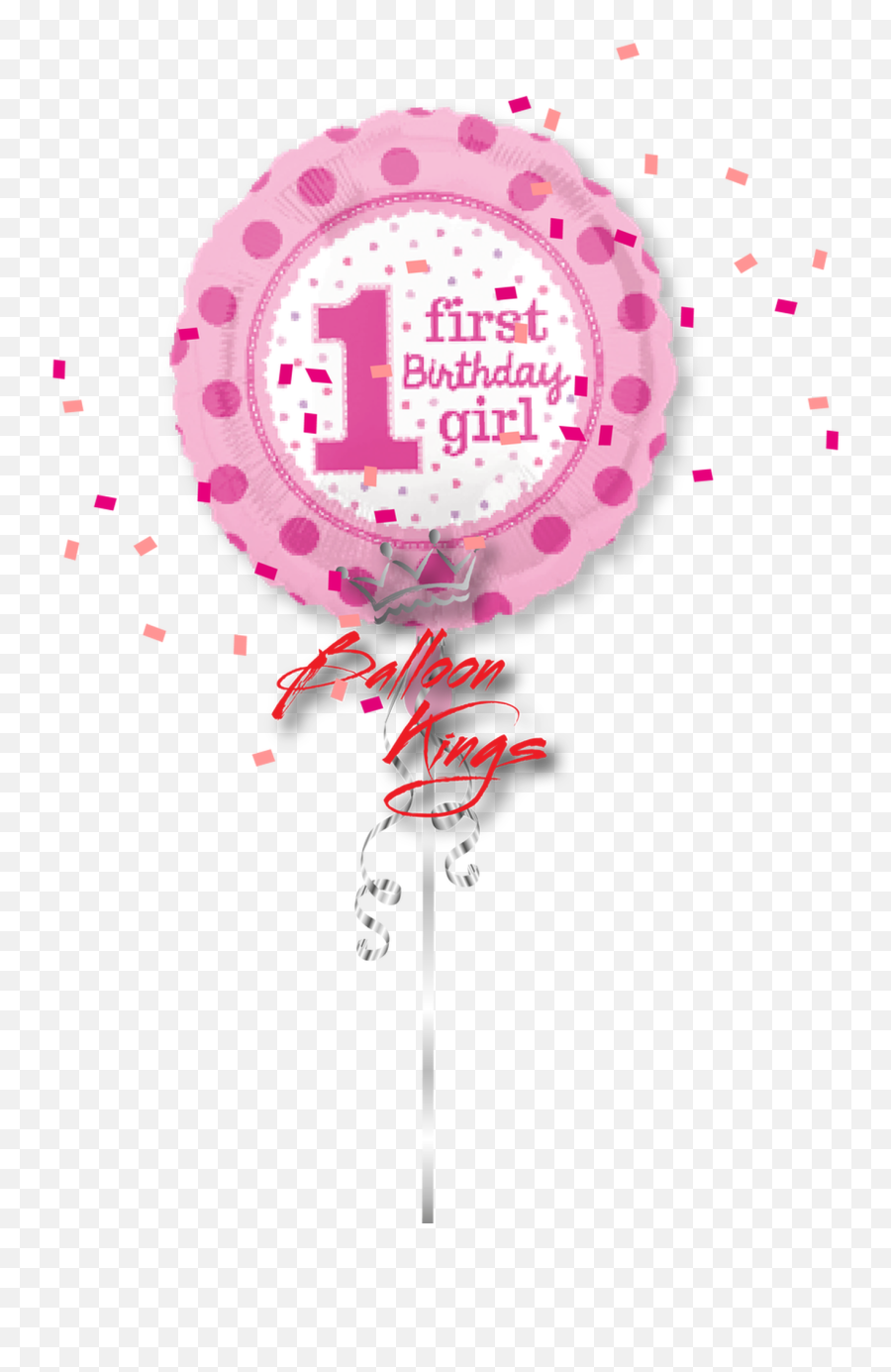 1st Birthday Girl - First Birthday Girl Foil Balloon Emoji,Add Emojis To Birthday Wish